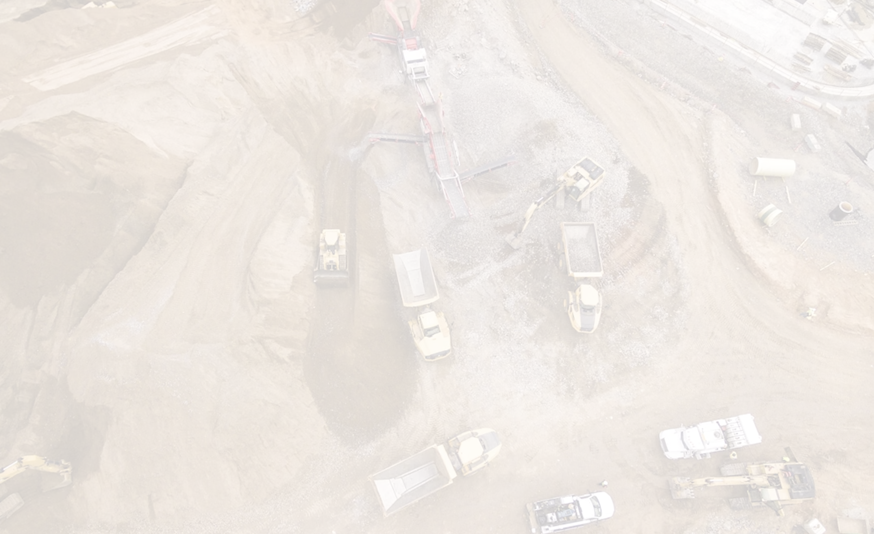 Construction equipment at quarry